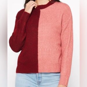 Vigoss sweater in wine red and dusty pink - size XL - NWT - very soft